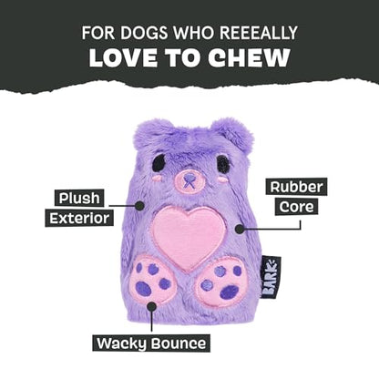 Barkbox Bear Hugger Dog Toy for Aggressive Chewers | 2-in-1 Plush & Rubber Treat-Dispensing Toy for Small Dogs | Puppy Teething Toys & Dog Toys to Keep Them Busy - color: Bear Hugger