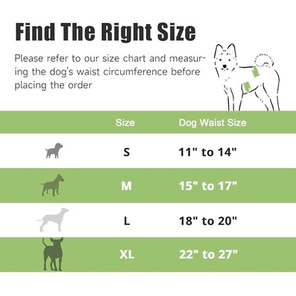 Male Belly Bands Dogs Diapers(4 Pack), Washable Reusable High Absorbing Boy Doggy Wraps Panties Doggie Puppy Pooping Potty Training Incontinence Marking Pañal para Perro Large - color: Bear Fish Robot Dinosaur, size: Large (18"-20")