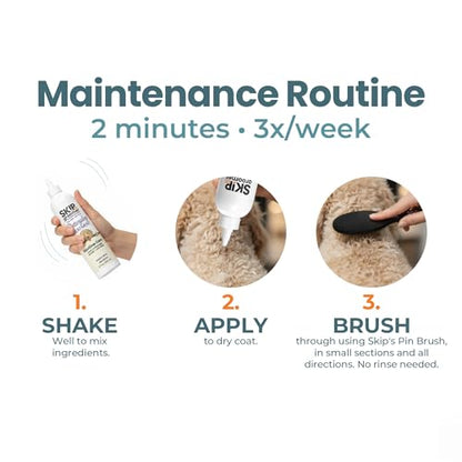 Detangling Treatment for Dogs, Leave-in Conditioner Detangler for Matted Hair, Knots & Tangles | Goldendoodles, Poodles, Doodles & Long-Haired Breeds | No Mist, Squeeze Bottle, 12 oz