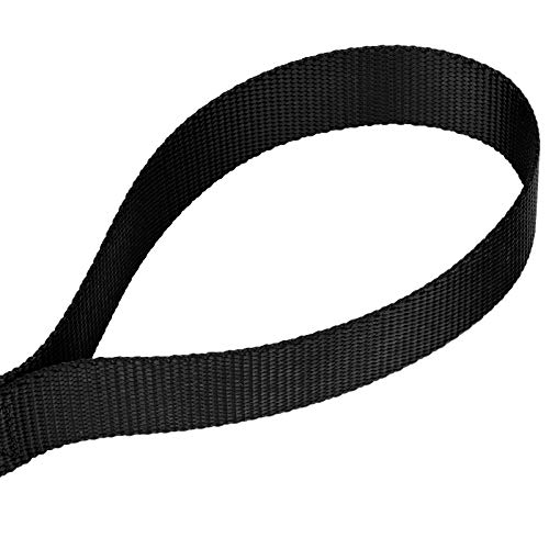 Country Brook Petz - Vibrant 17 Color Selection - Heavyduty Doublehandle Nylon Leash (6 Foot, 3/4 Inch Wide, Black) - color: Black