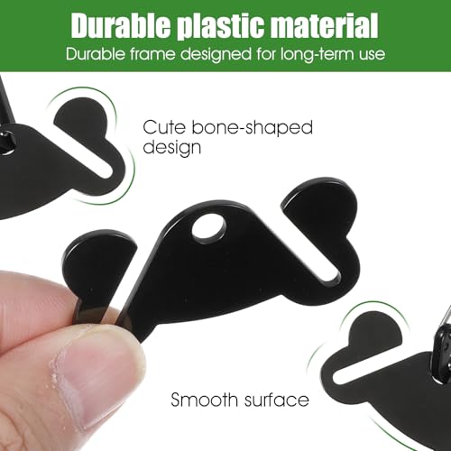 3 PCS Dog Poop Bag Holder, Waste Holder for Dispenser Carrier, Leash Pet Waste Bag Reusable Fastener Straps for Leash or Backpack Attachment Black Holders