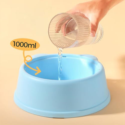 No-Spill Dog Water Bowl for Large Medium Small Dogs and Cats,Anti-Splash Pet Bowl with Float Board, Non-Skid Base, 1000ml Large Capacity (Pink) - color: Pink