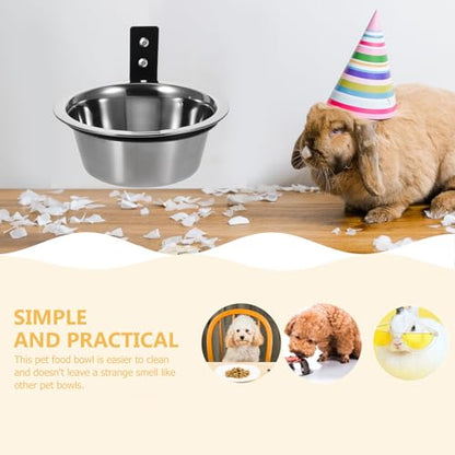 Yardwe Elevated Dog Bowl and Water Bowl Set Wall-Mounted 6-inch Convenient Feeding Station for Large Dogs and Puppies