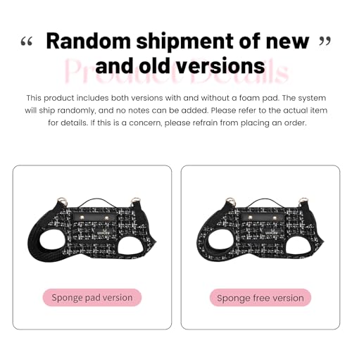 Wakytu Dog Lift Harness Dog Carrier Sling for Small Dogs & Cats,M | stylish puppy sling carrier with handle & pocket,adjustable leash,walking & travel - color: 2.0 Black, size: Medium(8-13 LBS)