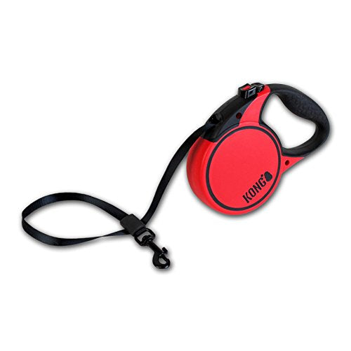 Alcott KONG Terrain Retractable Dog Leash, Small, Red, 16' Long - color: Red, size: Small 16'