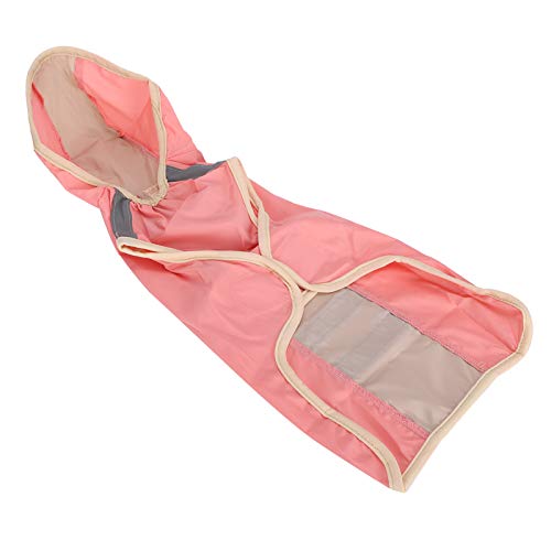 Dog Raincoat Breathable Reflective Stripe Lightweight Hooded Pet Rain Jacket for Small Medium Large Dogs Polyester Durable Outdoor Walking (XL) - size: XL