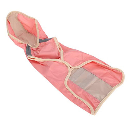 Dog Raincoat Breathable Reflective Stripe Lightweight Hooded Pet Rain Jacket for Small Medium Large Dogs Polyester Durable Outdoor Walking (XL) - size: XL