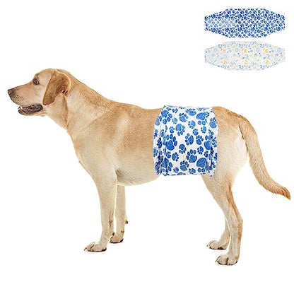 Dono Dog Diapers Male 60ct Disposable Male Dog Wraps Super Absorbent Doggie Puppy Diapers Rapid-Dry Technology Belly Bands for Male Marking, Excitable Urination, Training (Large) - size: Large