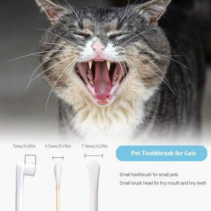 JGocot Small Dog Toothbrush,|Micro Brush Head|Nano Bristle|Soft Pet Toothbrush for Sensitive Gum&Teeth, Dog Teeth Cleaning Kit for Puppy, Kitten, Cats&Miniature Toy Size Dogs