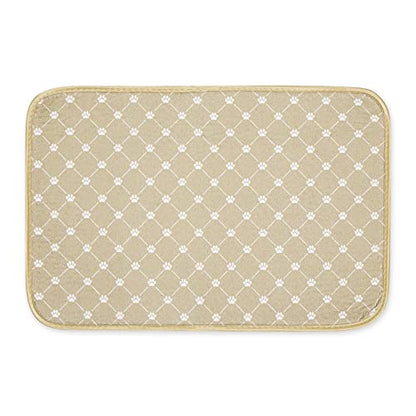 Bone Dry Machine Washable, Ultra Absorbent Pet Mat, 12x18, Taupe Trellis Print - color: Taupe Trellis Print, size: 12"L x 18"W