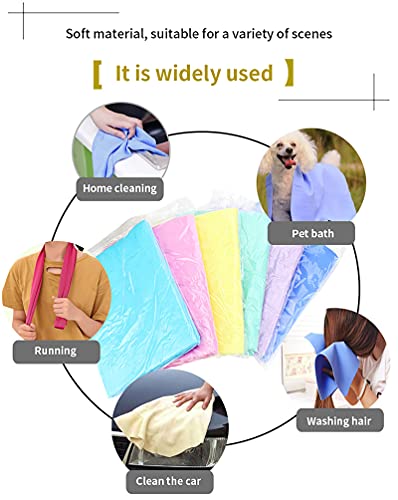 GabeFish Super Absorbent Shammy Dog Towels Quick Dry Eco-Friendly Soft Multifunctional Pets Cats Towel Packs Small 5PC - size: Small/5 Packs