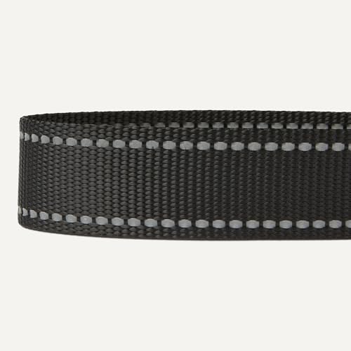 Amazon Basics Reflective Polyester Dog Collar, Adjustable Length 21"-37", 1.4" W, Quick-Release Buckle for Easy On/Off, Extra Large, Black - size: xl