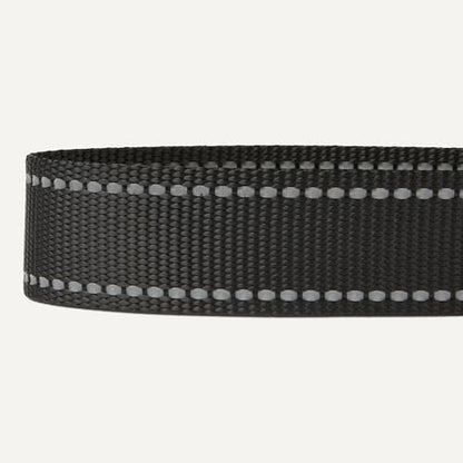 Amazon Basics Reflective Polyester Dog Collar, Adjustable Length 21"-37", 1.4" W, Quick-Release Buckle for Easy On/Off, Extra Large, Black - size: xl