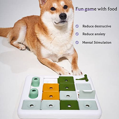 Barkwhiz 강아지 퍼즐 장난감 3단계, 지루함과 똑똑한 개를 위한 정신적 자극, 모든 품종 강아지를 위한 간식 퍼즐