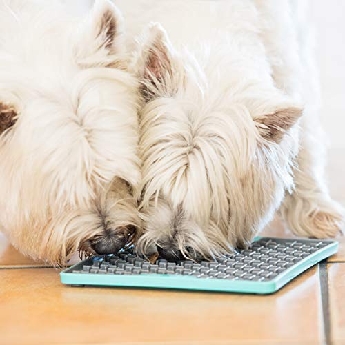 LickiMat Tuff, Heavy-Duty Buddy, Dog Slow Feeder Lick Mat, Boredom Anxiety Reducer; Perfect for Food, Treats, Yogurt, or Peanut Butter, Fun Alternative to a Slow Feed Dog Bowl, Turquoise - color: Turquoise