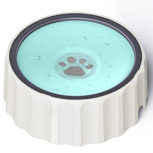 Dog Small Animals Water Bowl No Spill 70oz/2L Large Capacity Dispenser Non Slip No Splash Small Animals Bowl Pet Slow Feeder No Drip Dog Water Bowl on Vehicle for Dogs and Cats - Green - color: Green