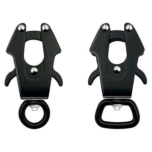 2 Pcs Frog Clip Dog Leash Clasp 360 Degree Swivel Clip Heavy Duty Quick Release and Locking Dog Leash Buckle for Linking Pet Collar (Small) - size: Small
