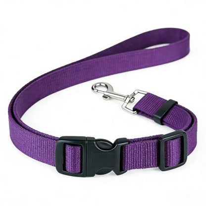 Secure Buckle Dog Seat Belt – 15.7~21.7 Inches Adjustable Pet Tether for Vehicle Safety - Purple