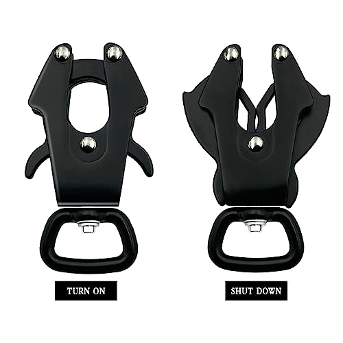 2 Pcs Frog Clip Dog Leash Clasp 360 Degree Swivel Clip Heavy Duty Quick Release and Locking Dog Leash Buckle for Linking Pet Collar (Small (Square x 2)) - size: Small (square x 2)