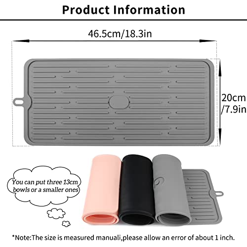 Ptlom Pet Placemat for Dog and Cat, Mat for Prevent Food and Water Overflow, Suitable for Medium and Small Pet, Grey, Silicone - color: Grey