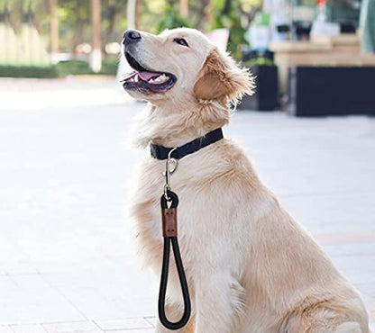 Short 12 Inch Dog Leash, 1/2" Nylon Rope Traffic Handle Lead | Strong Dog Tab Training Leash for Medium/Large/Ex-Large Dogs Outdoor Walking ( Red ) - color: Red