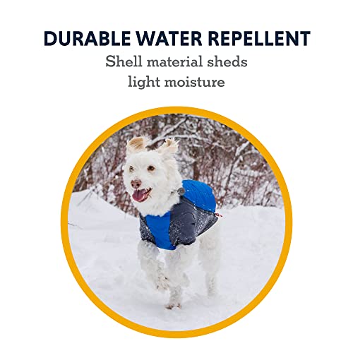 Ruffwear, Powder Hound Dog Winter Jacket, Insulated Softshell Coat with StormSleeve Stretch, Weather-Resistant Shell, Reflective Trim & Light Loop, Cold-Weather Adventures, Blue Pool, X-Small - color: Blue Pool, size: X-Small