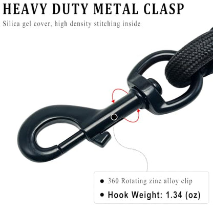 3FT Rope Leash for Medium Large Dogs, Comfortable Padded Handle Classic Dog Leash