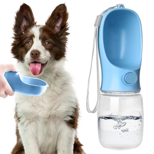 Bestac Pet Travel Water Bottle - Portable Dog&Cat Water Cup, One-Hand Operation, Lightweight & Leak-Proof, BPA-Free, Compatible with Most Gear, Ideal for Walking, Camping & Travel (Blue, 500ml) - size: 500ml