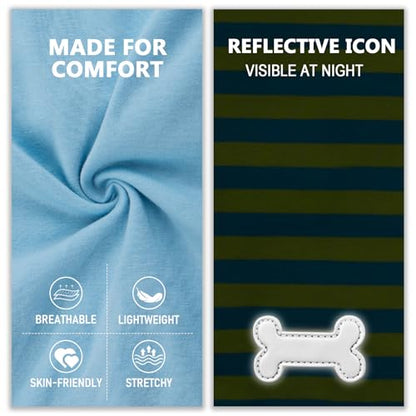 KYEESE 2Pack Dog Shirt, Soft Striped Dogs T Shirts, Lightweight Doggie Tank Top Cat Clothes, Sleeveless Dog Shirt for Small Dogs, Stretchy Pet Vest, Blue, Small - color: 06# 2Pack (Blue+Striped), size: Small (4-7lbs)