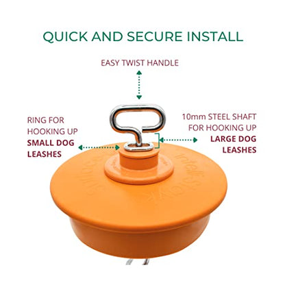 IntelliLeash Intelli-Stayk: Tailored for Soft Soils – Specialized Tie Out Stake for Dogs