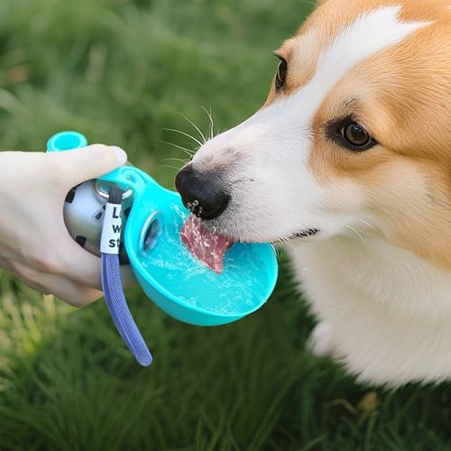 2 in 1 Portable Dog Water Bottle Portable Dog Water Bottle with Silicone Foldable Bowl Leak Proof Stainless Steel Dog Bottle for Hiking Compact Pet Water Bowl (Pink B) - color: Pink B