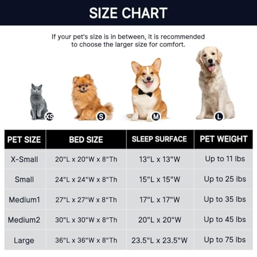 WESTERN HOME WH Calming Dog & Cat Bed, Anti-Anxiety Donut Cuddler Warming Cozy Soft Round Bed, Fluffy Faux Fur Plush Cushion Bed for Small Medium Dogs and Cats (20"/24"/27"/30"), White Grey - color: White Grey, size: 24.0"l x 24.0"w x 7.0"th
