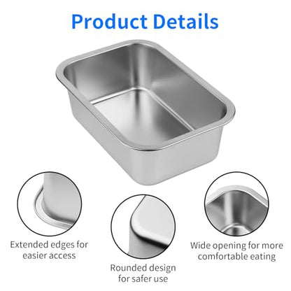 Ohtomber Stainless Steel Dog Bowl - 2.65 Gallons Metal Large Pet Dog Water & Food Bowl, Outdoor Feeder Water Trough Dish Plate for Cat, Big, Extra Large Breed - size: 2.65 gallons