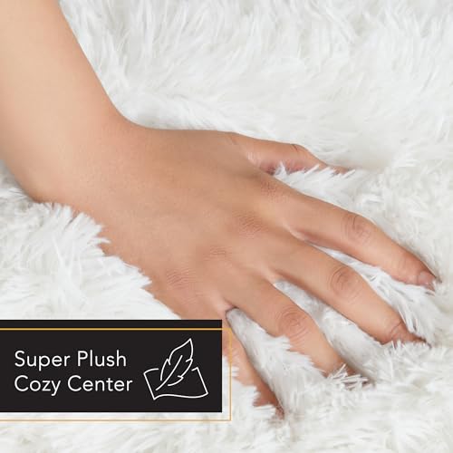 Town & Country Luxe CuddleTown Fuzzy Solid Donut Pet Bed, Soft, Cozy & Calming, Water Repellent, Non-Slip Bottom, 100% Machine Washable, Cream, Medium 28"x28"x7" Round - color: Cream, size: Medium 28"x28"x7" Round