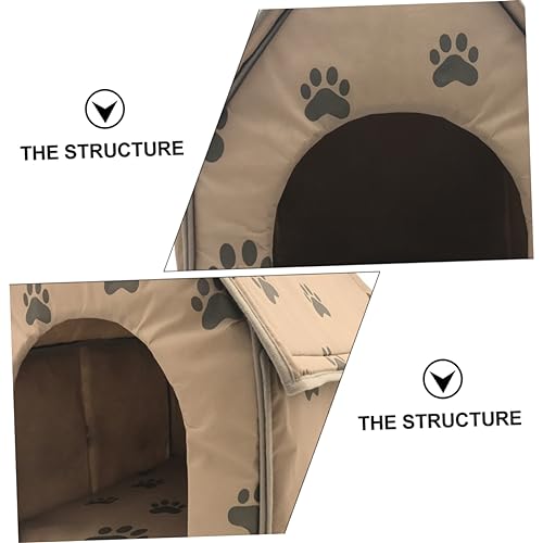 Portable Folding Pet Tent House Warm Mat Dog Shelter for Indoor and Outdoor Use for Dogs Cats and Pets Lightweight and Easy to Carry