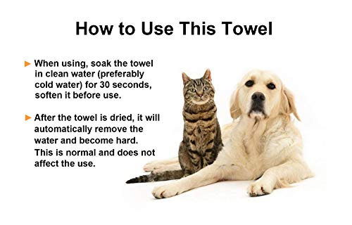 GabeFish Super Absorbent Shammy Dog Towels Quick Dry Eco-Friendly Soft Multifunctional Pets Cats Towel Packs Large 3PC - size: Large/3 Packs