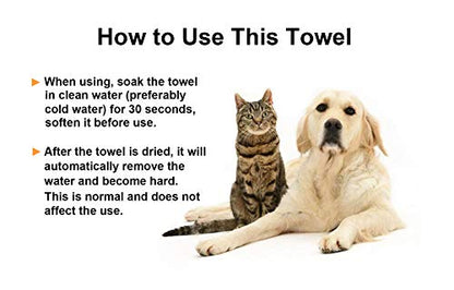 GabeFish Super Absorbent Shammy Dog Towels Quick Dry Eco-Friendly Soft Multifunctional Pets Cats Towel Packs Large 3PC - size: Large/3 Packs