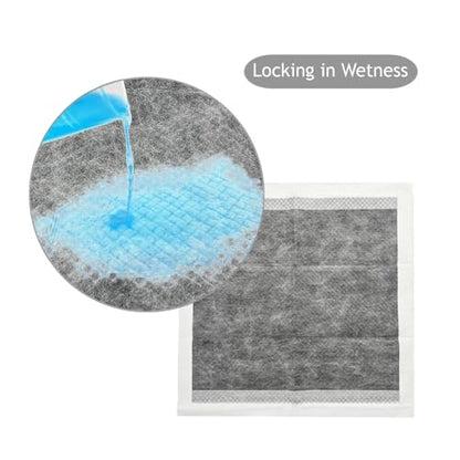 Puppy Pee Pads, 22 x 22 Inch 600 Count, Dog Wee Wee Training Pads, Leak-Proof Quick Absorb 6-Layer Design for Pet Potty Training, Ideal for Puppies, Cats, Rabbits, Guinea Pigs, Charcoal - size: Charcoal-600 Count