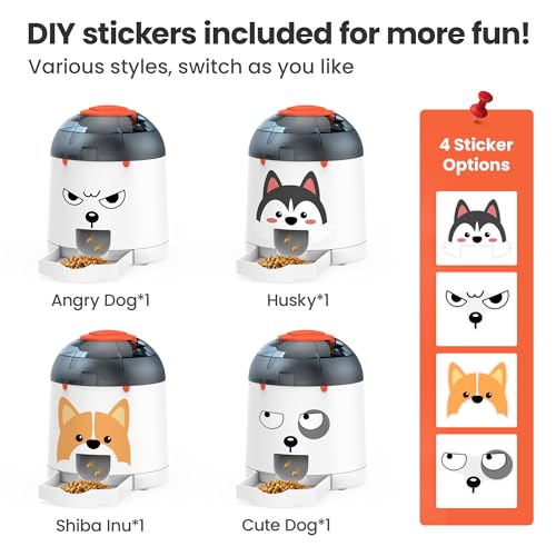 Potaroma Dog Puzzle Feeder Toy, Interactive IQ Training, Electronic Treat Dispenser, Automatic Rechargeable with Remote for Food Dispensing, All Breeds, 280ml Capacity - size: 280ml Pet Puzzle