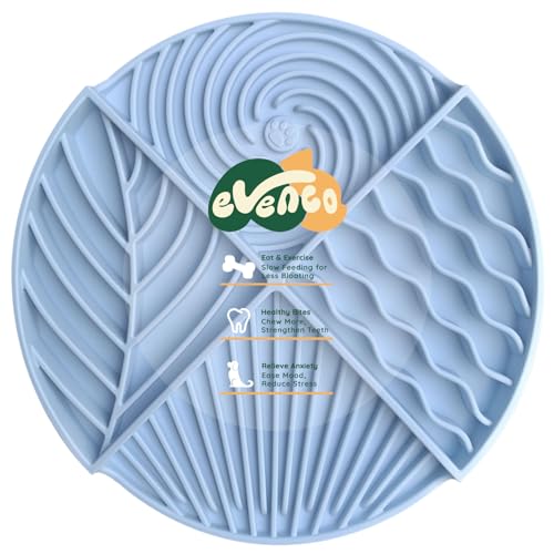 Slow Feeder Dog Bowls, Lick Mat for Dog, Silicone Dog Feeding Bowls with Suction Cups, Blue - color: Blue