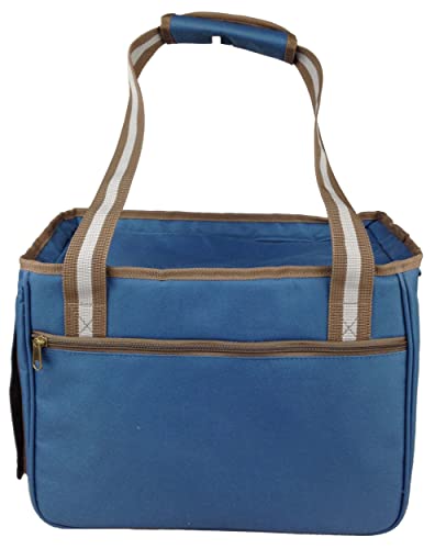 Pet Life ® Dual-Pocketed Fashion Airline Approved Pet Carrier with Included Shoulder Straps and Dual-top mesh Zippers