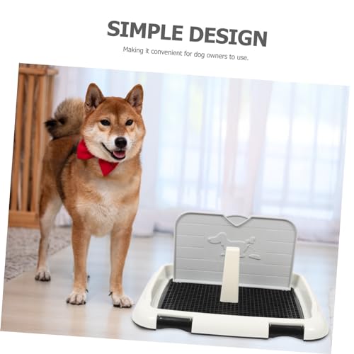 UPKOCH Dog Potty Tray Large Capacity Splashproof Dog Toilet for Indoor Use Durable Plastic Pee Tray Prevents Urine Spills and Mess