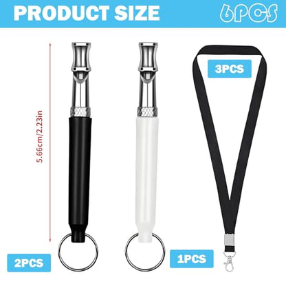 3 Pcs Dog Whistle,Dog Whistle to Stop Barking Neighbors Dog,Ultrasonic Dog Whistles,Professional Recall Dog Training Whistles, with Lanyard