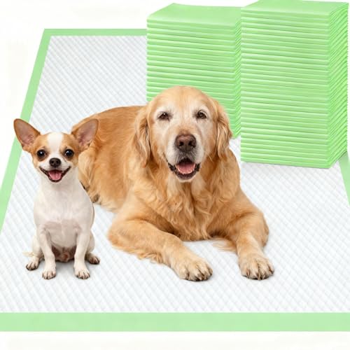 Gimars XL 6-Layer Ultra Absorbent 1200ml 48-Hour Leak-Proof Dog Pee Pads, Quick Dry Extra Large Puppy Pads for Puppy Training, Senior & Incontinent Dogs, Cats, Overnight Use, 30"x36", 50 Count Green - size: 30"x36" 50 Counts Green
