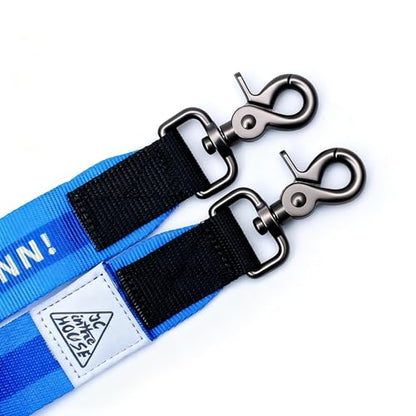 Hands Free Dog Leash, Heavy Duty with Waist Belt & Storage Pouch, Strong Pull Control, Two Handles Bungee for Running & Walking, Big & Medium Dogs, Blue - color: Royal Blue