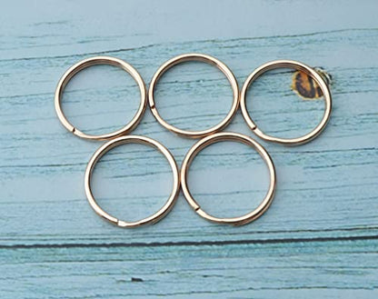 5 Pcs Dog Tag Clips with 5 Pcs 3/4 Inch Keychain and 1 Inch Keychain Gold Metal Dog Tag Rings for Pet Kitten Cat Collars ID Holder Harnesses