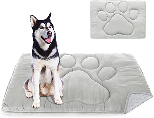 Coldwind Dog Crate Pad(28"x 42", Mats for Sleeping, Breathable Crate Bed Kennel Pad,Dark Colored to Hide Stains, Grey - color: Grey, size: X-Large (28" x 42")