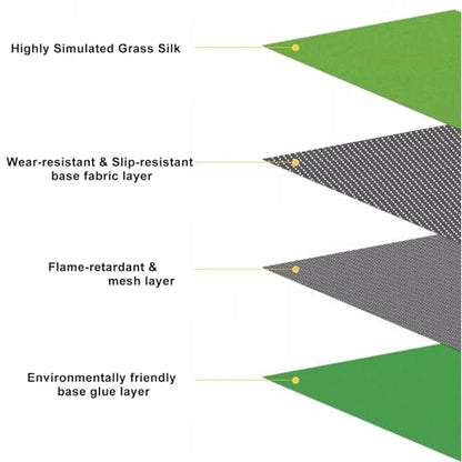 Realistic Artificial Grass Rug Indoor Outdoor, Fake Grass with Drain Holes for Dog Potty Training and Multi-Purpose Use(3.2 * 33ft/100 * 1000cm) - size: 3.2*33ft/100*1000cm