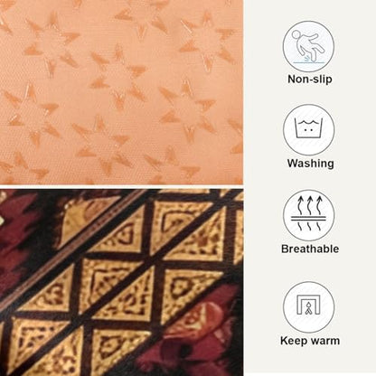 Tribal Stripe Pattern Pet Bed Mat for Dogs and Cats, Soft Washable Crate Pad with Non-Slip Bottom, Cozy Bed Cushion for Small Medium Large Pets, 18x24 Inch - size: Small