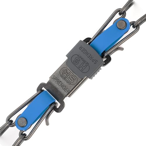 Herm Sprenger Black Stainless Steel Dog Collar with Quick Release ClicLock Buckle and Biothane Insert Training Collar Made in Germany (Cerulean Blue, 23in x 3.2mm(Neck Size up to19-20in)) - color: Cerulean Blue, size: 23in x 3.2mm(neck size up to19-20in)